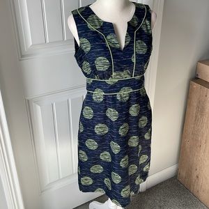 Banana Republic navy & green dress with pockets 2P